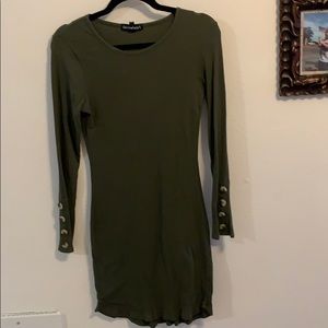 Forest Green Long Sleeve Dress